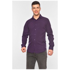 Сорочка чоловіча однотонна фіолетового кольору 196887L
