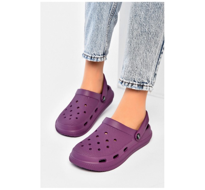 Крокси жіночі темно-фіолетового кольору 197080L