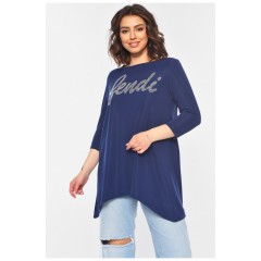 Туніка жіноча темно-синього кольору 197236L