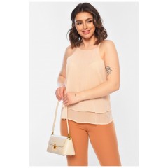 Блуза женская бежевого цвета 197240L
