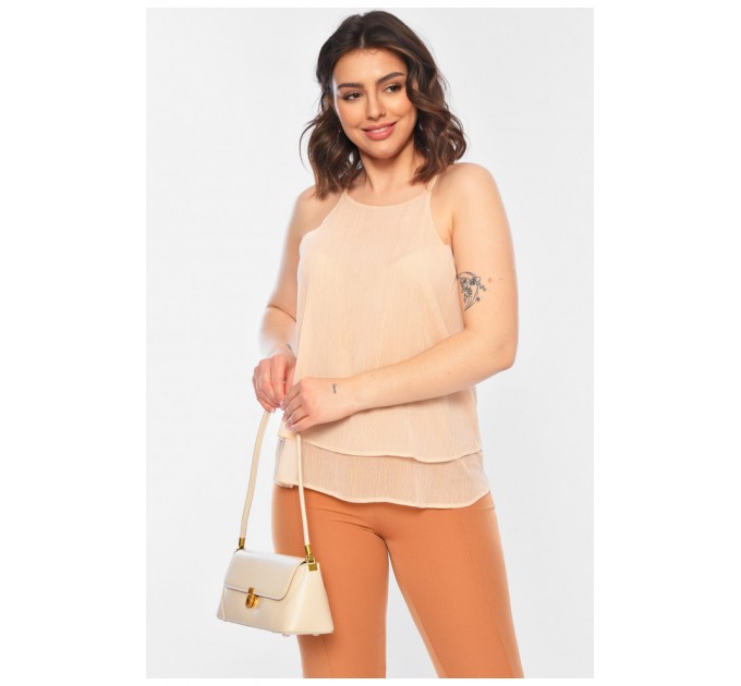 Блуза женская бежевого цвета 197240L