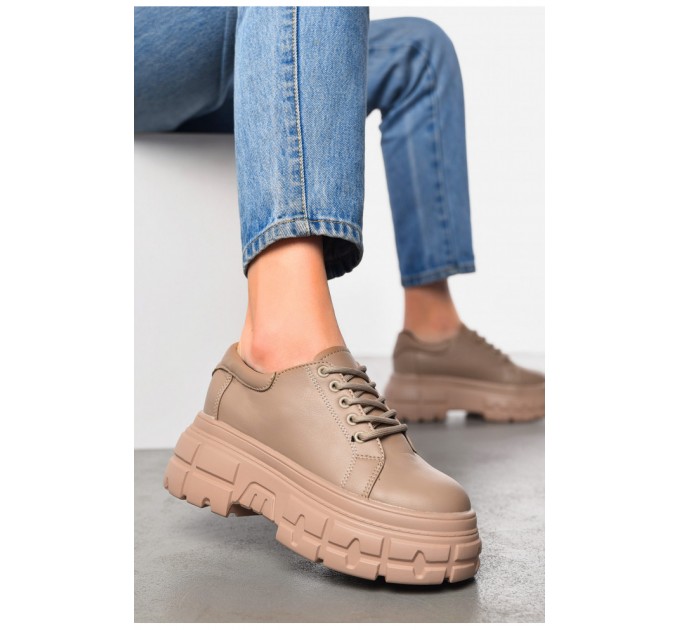 Лоферы женские бежевого цвета 197530L