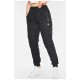 Спортивні штани жіночі напівбатальні чорного кольору 198384L