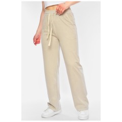 Брюки женские расклешенные бежевого цвета 198431L