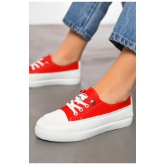 Мокасины женские красного цвета 198841L