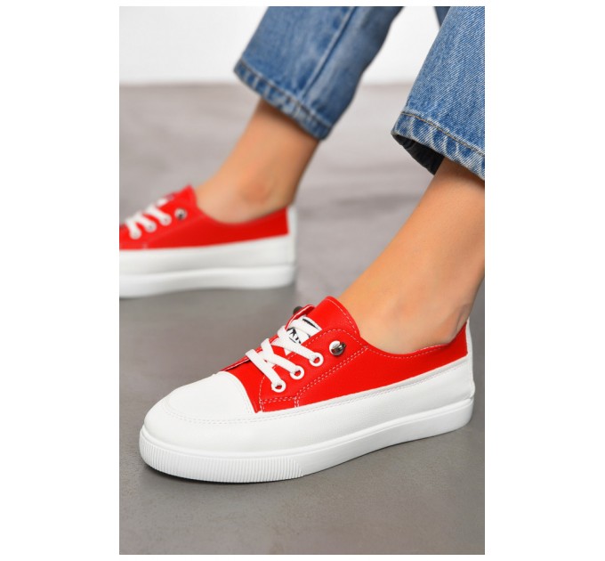 Мокасины женские красного цвета 198841L