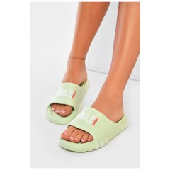 Шльопанці піна жіночі салатового кольору 198886L