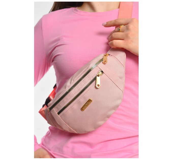 Бананка жіноча рожевого кольору однотонна 199057L