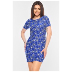 Платье женское синего цвета с принтом 199225L