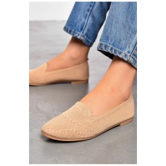 Балетки жіночі бежевого кольору в`язані 199938L