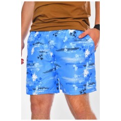 Шорти чоловічі блакитного кольору з принтом 199946L