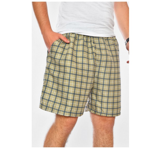 Шорти чоловічі батальні темно-бежевого кольору з принтом 199963L