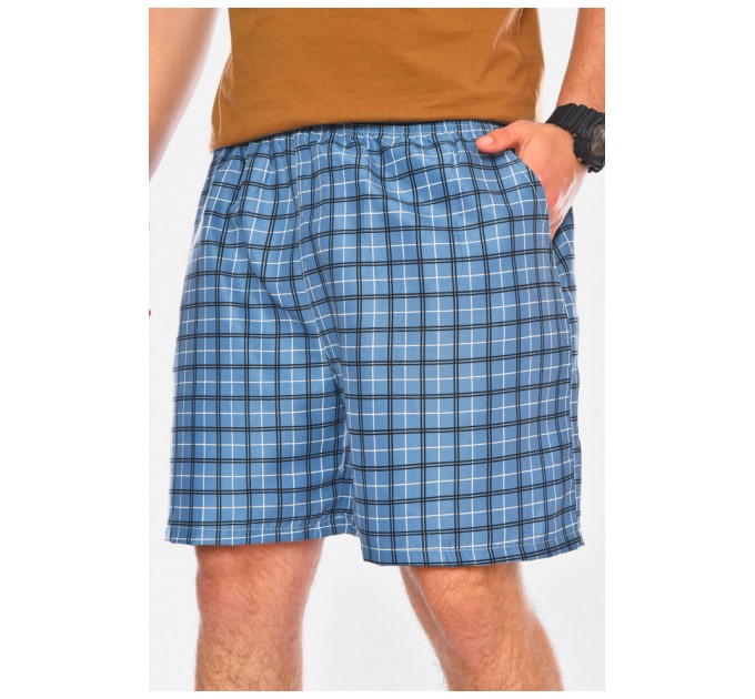 Шорты мужские батальные синего цвета с принтом 199965L.