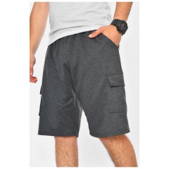 Шорти чоловічі однотонні темно-сірого кольору 199971L