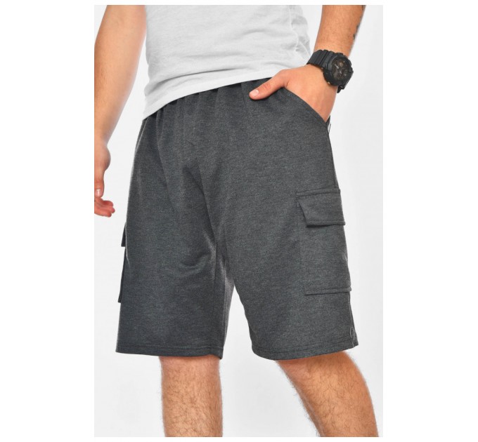 Шорти чоловічі однотонні темно-сірого кольору 199971L
