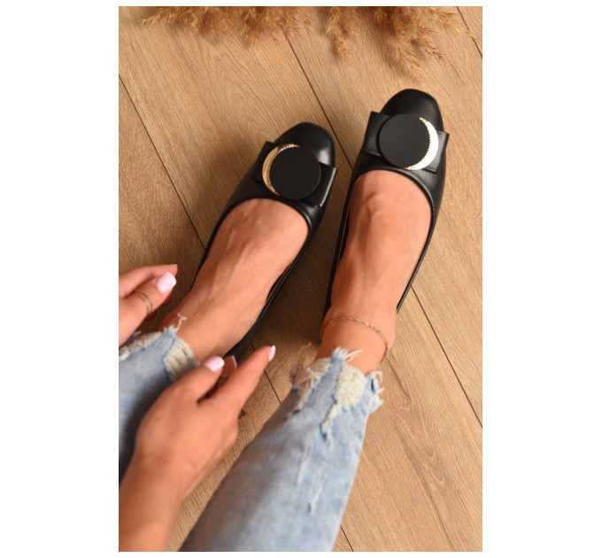 Балетки жіночі чорного кольору 200125L