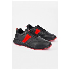 Кросівки чоловічі чорного кольору на шнурівці 200170L