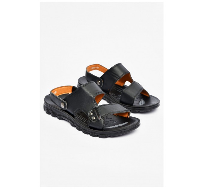 Подростковые шлепанцы для мальчика черного цвета 200319L