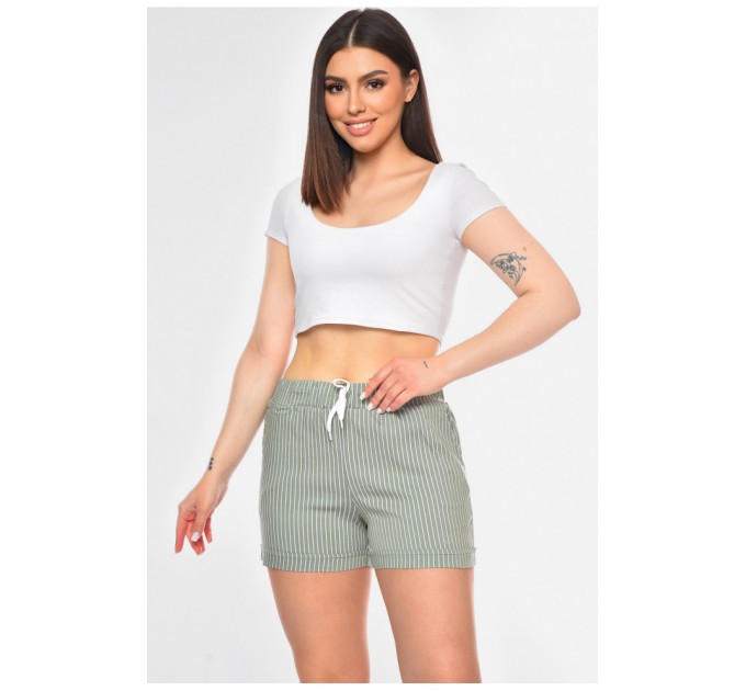 Шорти жіночі оливкового кольору 200915L