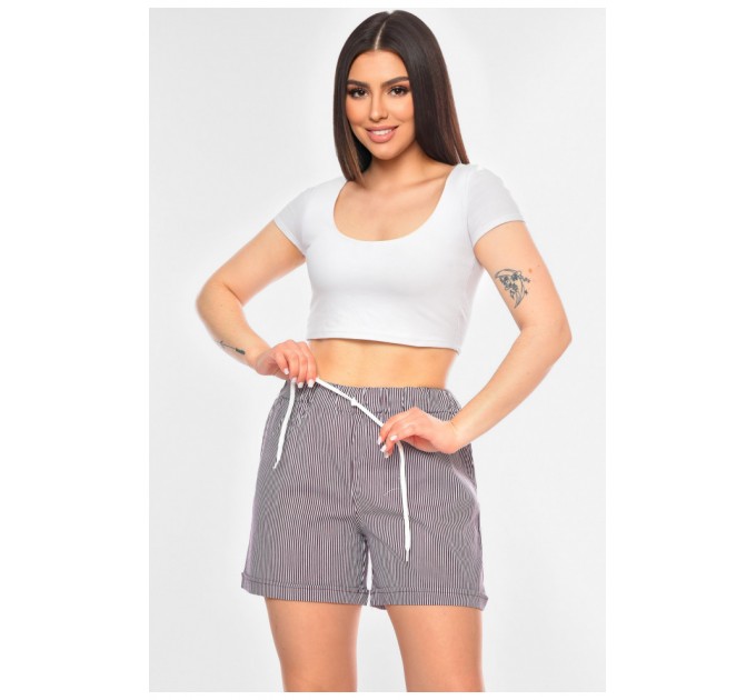 Шорти жіночі напівбатальні темно-фіолетового кольору 200926L