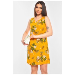 Сарафан жіночий жовтого кольору з принтом 201132L