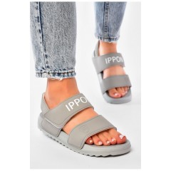 Сандали женские серого цвета 201148L