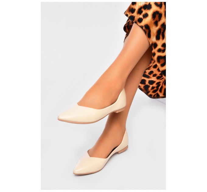 Балетки женские бежевого цвета 201161L