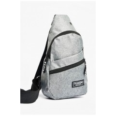 Бананка мужская текстильная серого цвета 201222L