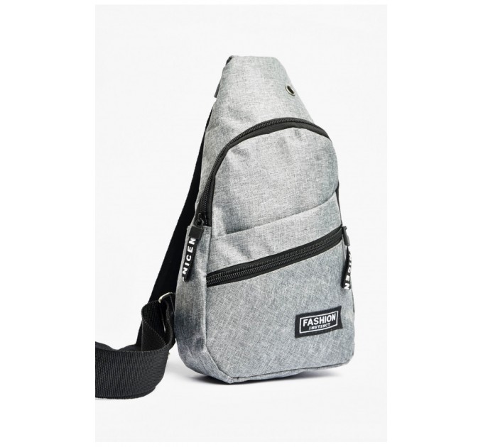 Бананка мужская текстильная серого цвета 201222L