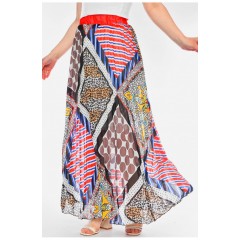 Спідниця жіноча з принтом різнокольорова 201360L