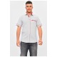 Сорочка чоловіча білого кольору з принтом 201372L Сорочка чоловіча білого кольору з принтом 201372L