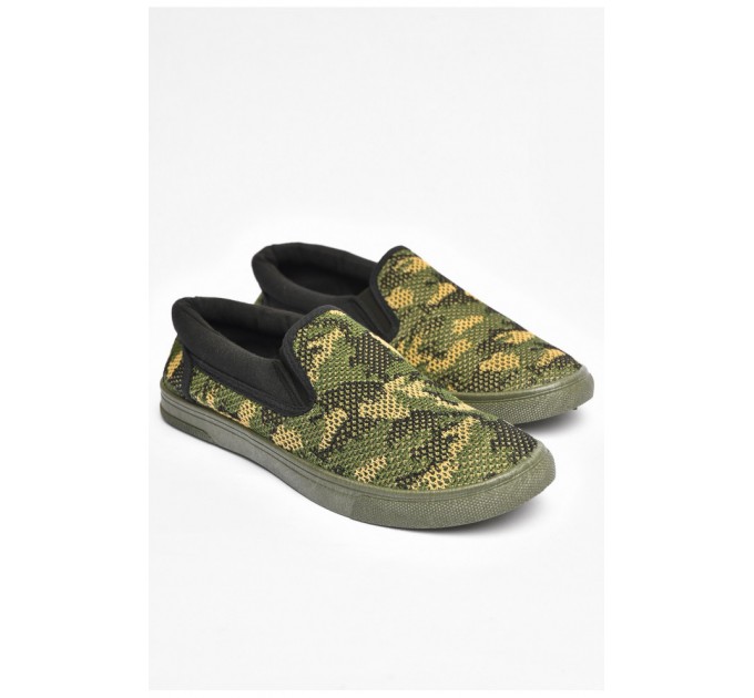Мокасини чоловічі темно-зеленого кольору 201604L