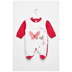 Детский мужской для девочки малинового цвета с шапочкой 201749L