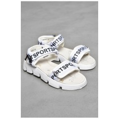 Босоножки для девочки белого цвета 202059L