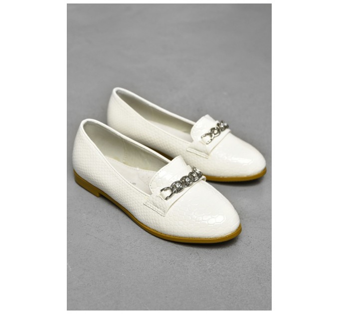 Балетки для дівчинки білого кольору 202229L