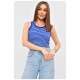 Майка жіноча в рубчик синього кольору у смужку 202275L