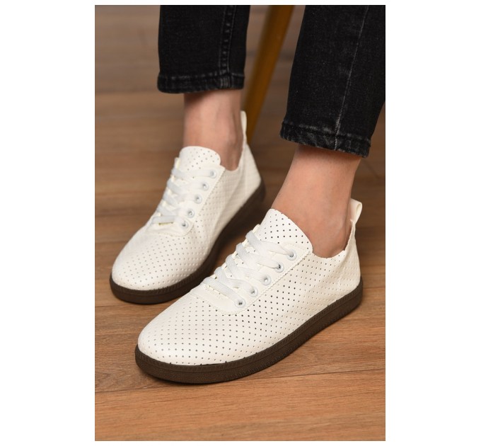 Мокасини жіночі білого кольору 202474L