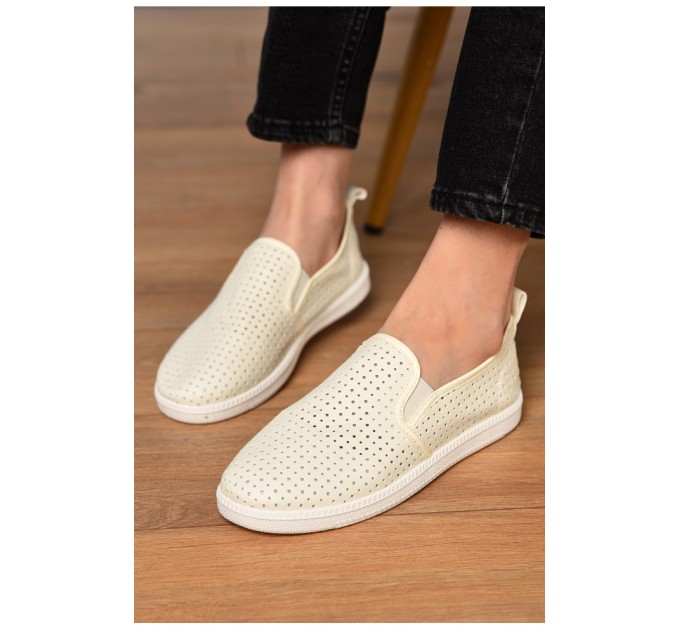 Мокасини жіночі білого кольору 202481L