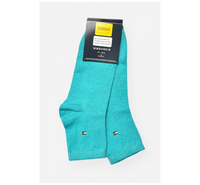 Шкарпетки жіночі демісезонні бірюзового кольору 202787L