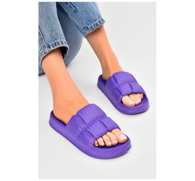 Шльопанці піна жіночі фіолетового кольору 202796L