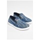 Мокасини чоловічі блакитного кольору текстиль 202839L