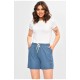 Шорти жіночі однотонні синього кольору 202860L