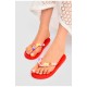 Вьетнамки женские силиконовые красного цвета 202861L