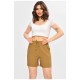 Шорти жіночі однотонні темно-бежевого кольору 203005L