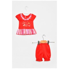 Костюм детский для девочки красного цвета 203021L Костюм детский для девочки красного цвета 203021L
