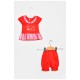 Костюм детский для девочки красного цвета 203021L