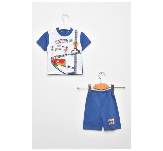 Костюм дитячий для хлопчика біло-синього кольору 203040L