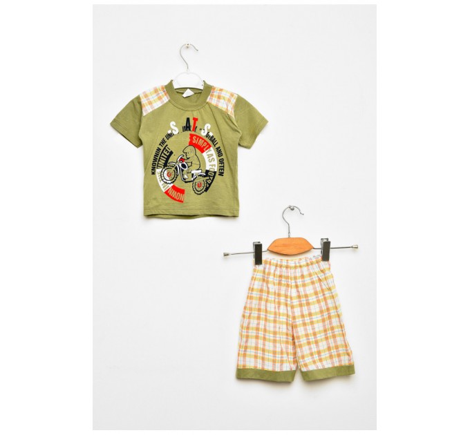 Костюм детский для мальчика цвета хаки 203043L