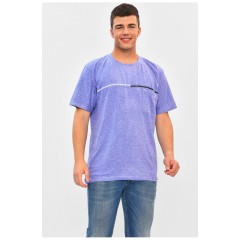 Футболка чоловіча батальна бузкового кольору 203052L
