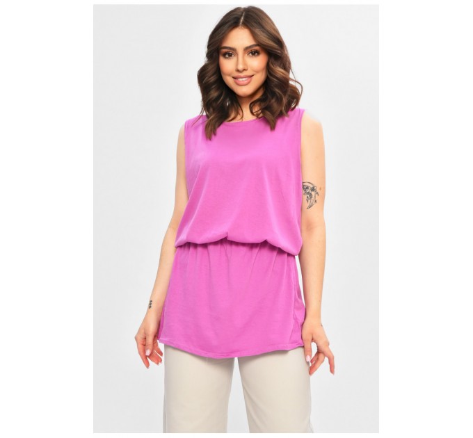 Туніка жіноча однотонна бузкового кольору 203065L